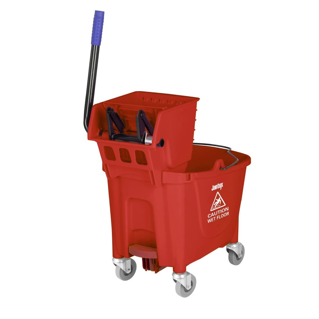 Jantex 30ltr Mop Bucket with Foot Pedal release - Red FW868