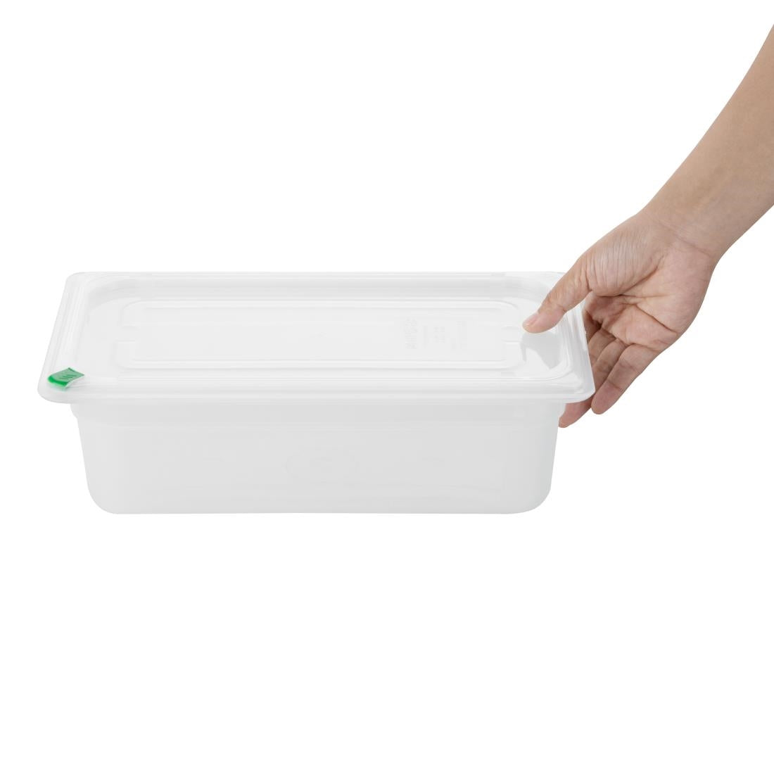 Hygiplas Click PP 1/3 GN Container with Lid & 7 Colour Clips 100mm 3.6Ltr (4 Pack) FZ092
