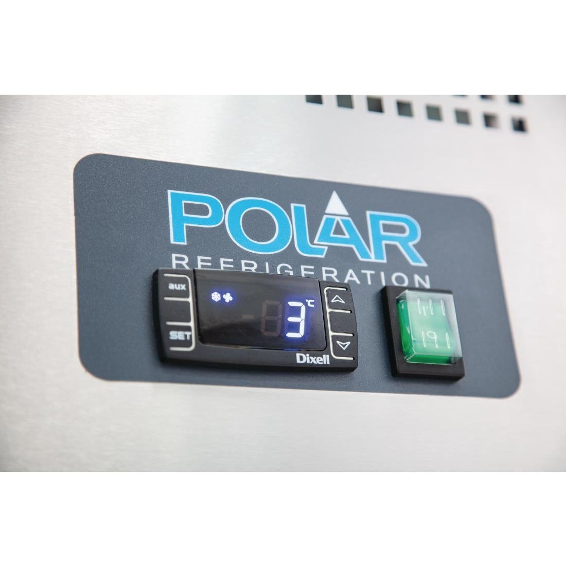 Polar U-Series Triple Door Counter Fridge with Upstand - 417Ltr UA065-A
