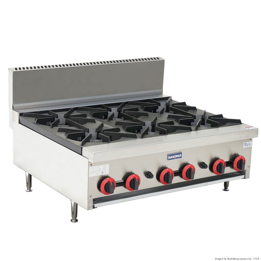 GasMAX Cook Top 6 Burners LPG With Flame Failure RB-6ELPG