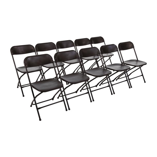 Bolero PP Folding Chairs Black (10 Pack) GD386