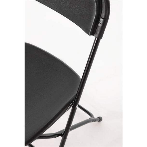 Bolero PP Folding Chairs Black (10 Pack) GD386