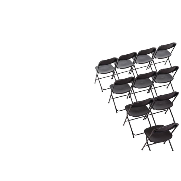 Bolero PP Folding Chairs Black (10 Pack) GD386