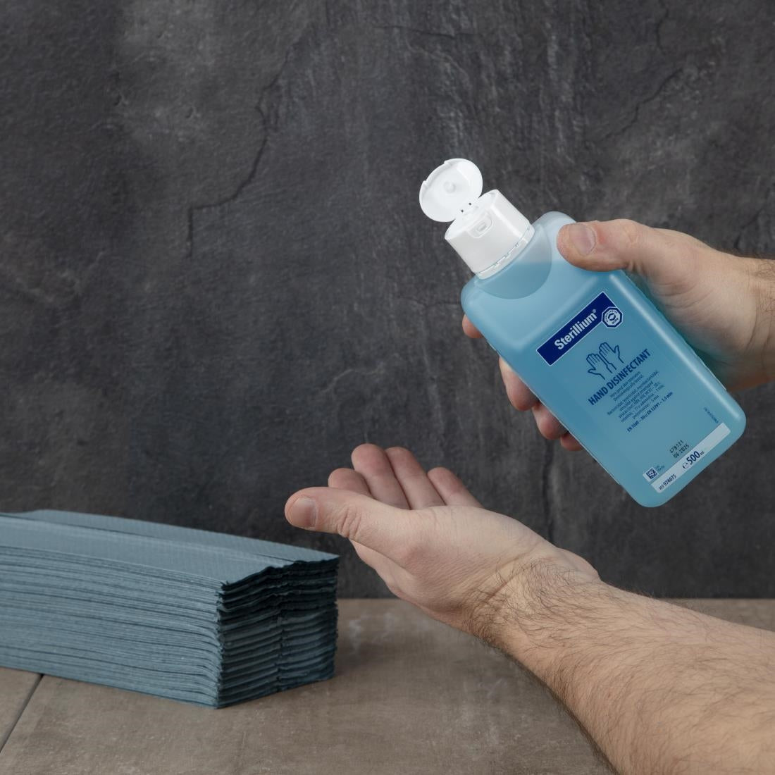 Jantex C Fold Hand Towels Blue 1-Ply (Pack of 12) GD832