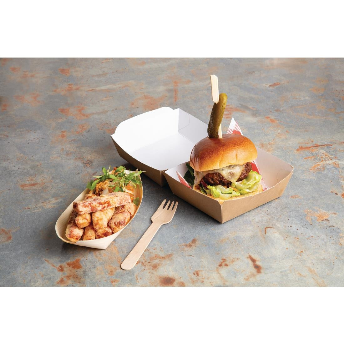 Fiesta Compostable Biodegradable Disposable Birch Wood Forks (Pack of 100) CD903
