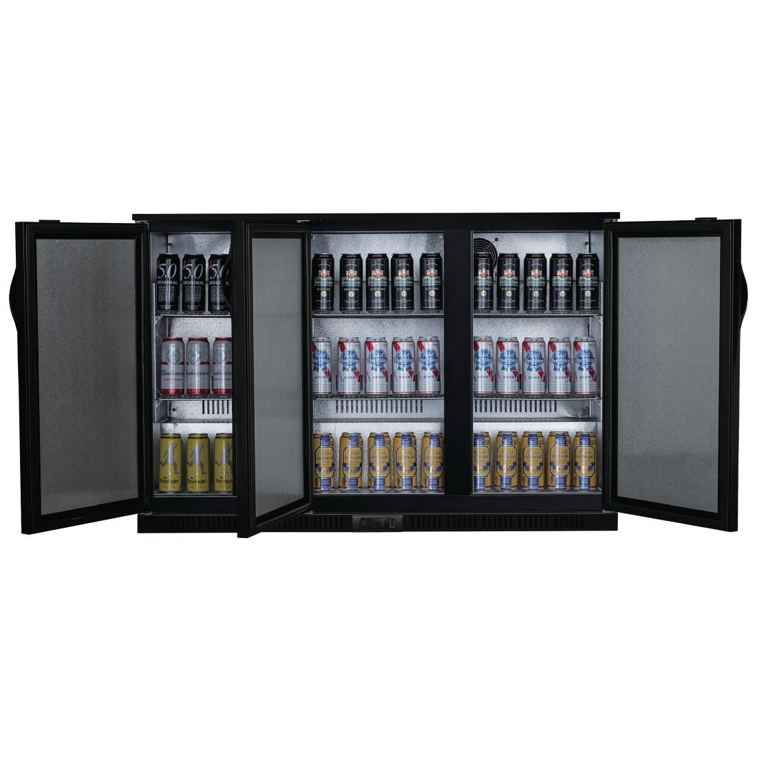 Polar G-series 850mm Triple Door Back Bar Cooler Solid Door 320 Ltr GE999-A