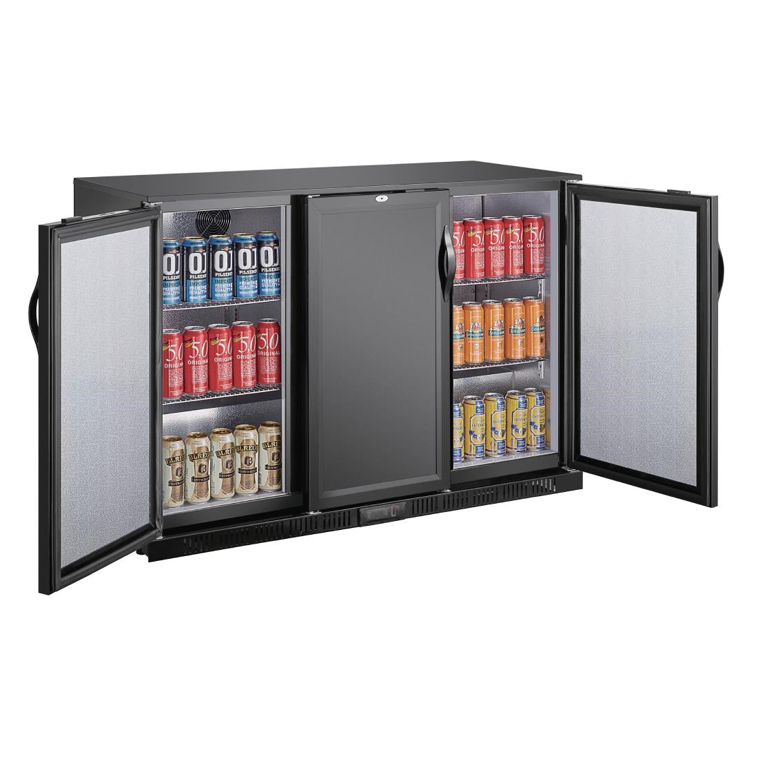 Polar G-series 850mm Triple Door Back Bar Cooler Solid Door 320 Ltr GE999-A