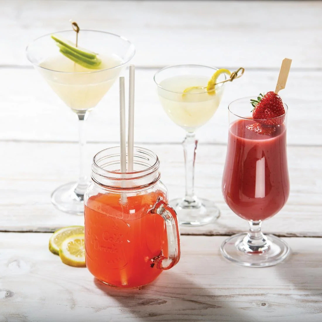 Olympia Glass Handled Mason Jars - 470ml (Pack 12) CM698