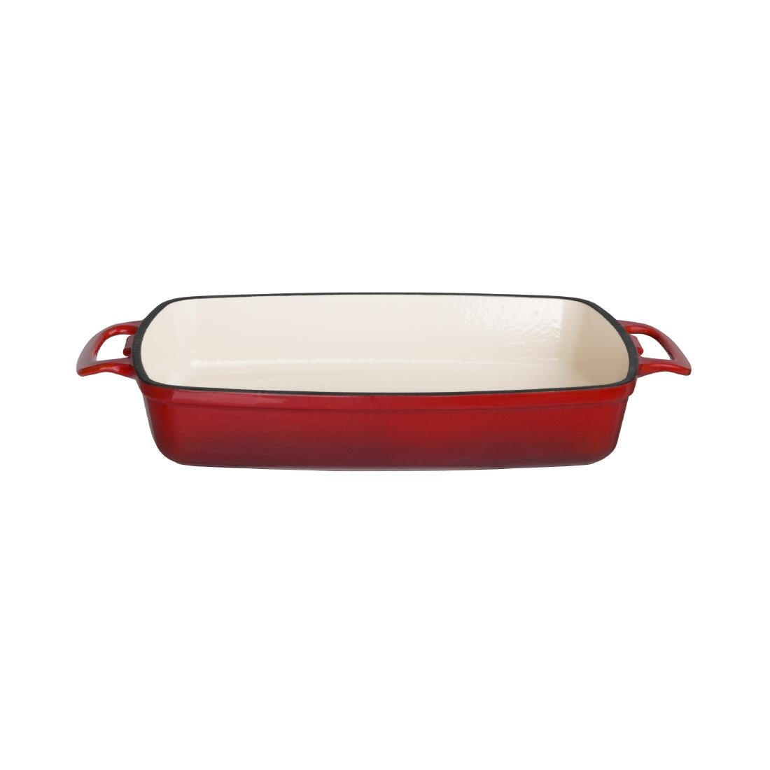 Vogue Red Rectangular Cast Iron Dish 1.8Ltr GH319