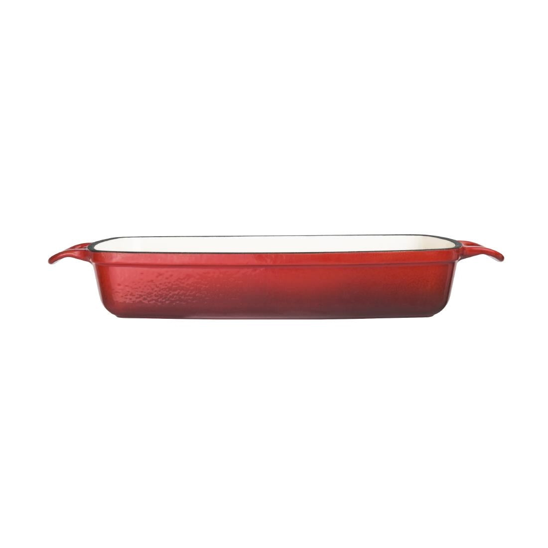 Vogue Red Rectangular Cast Iron Dish 1.8Ltr GH319