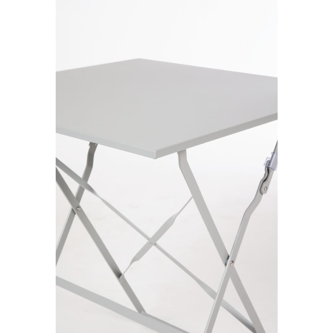 Bolero Grey Square Pavement Style Steel Table GK988