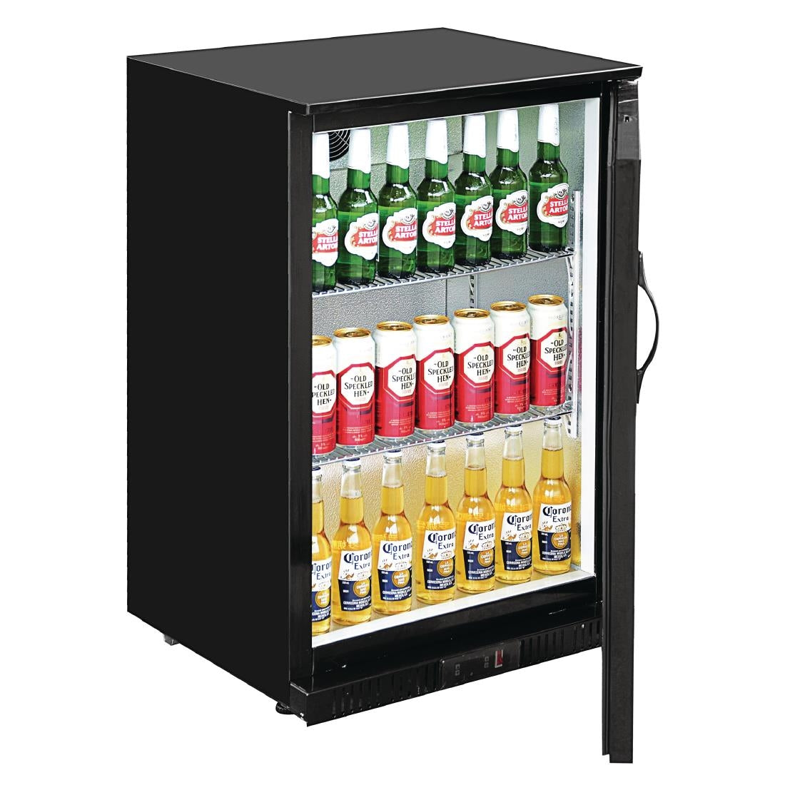 Polar G-Series 900mm Single Solid Door Back Bar Cooler in Black 138Ltr GL015-A