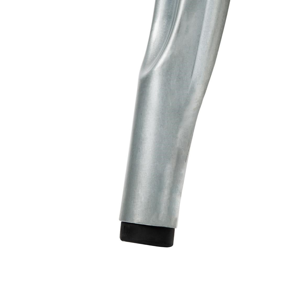 Bolero Galvanised Steel Dining Sidechairs with Wood Seat Pad GM642