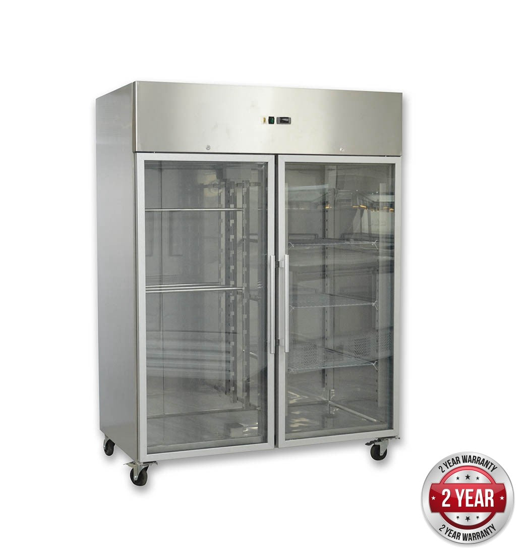 Thermaster GN1200BTG GRAND ULTRA Two Glass Doors Upright Freezer 1200L