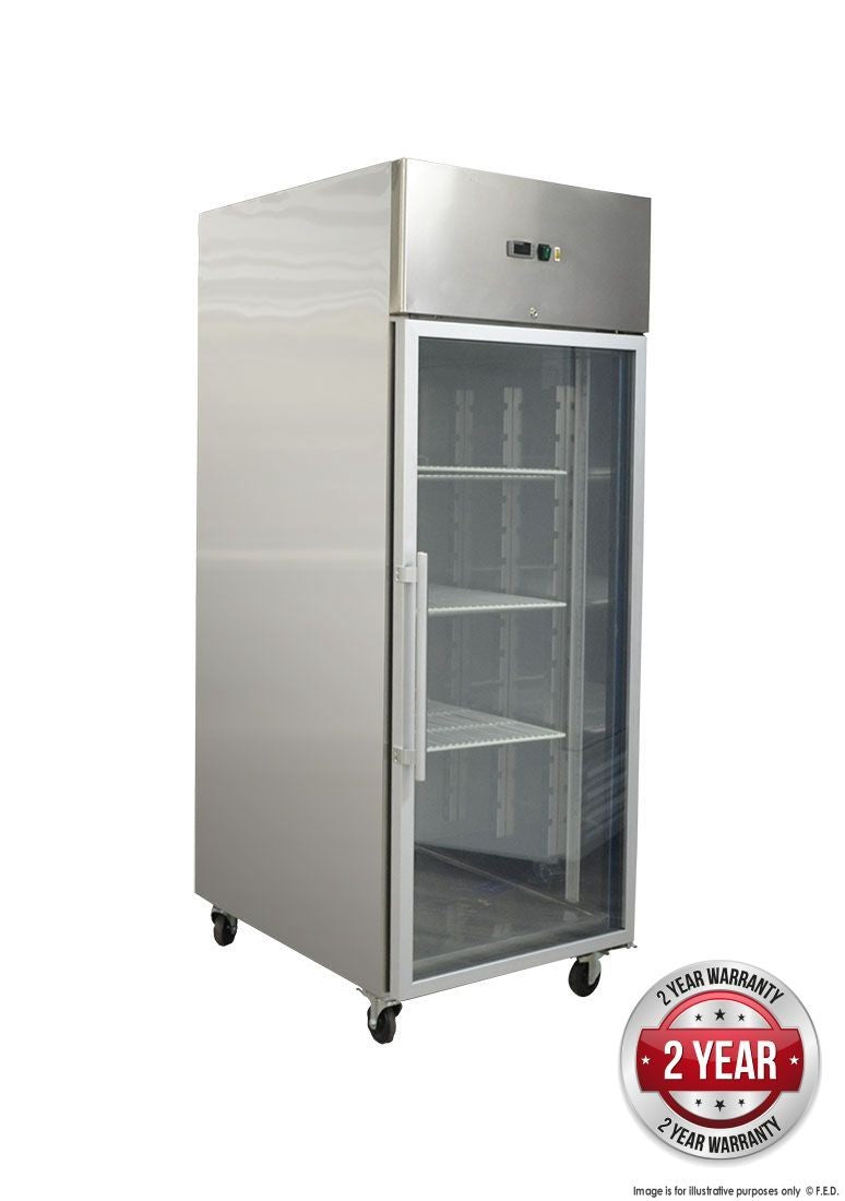 Thermaster GN650BTG GRAND ULTRA Single Glass Door Upright Freezer 685L