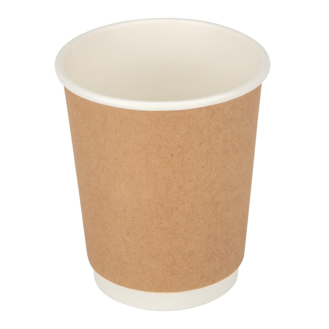 Fiesta Recyclable Takeaway Coffee Cups Double Wall Kraft 225ml (Pack of 500) GP439