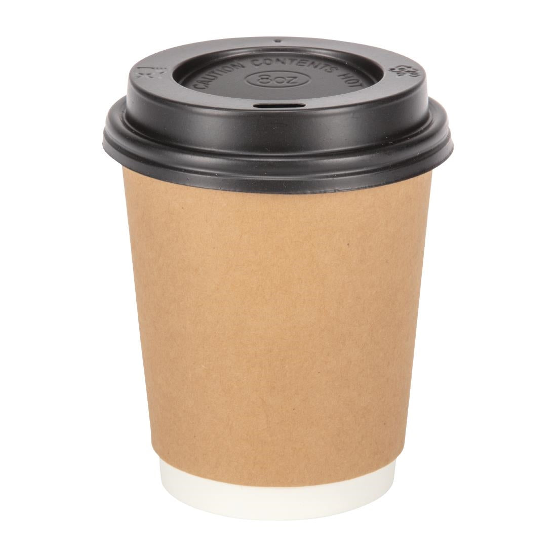 Fiesta Recyclable Takeaway Coffee Cups Double Wall Kraft 225ml (Pack of 500) GP439