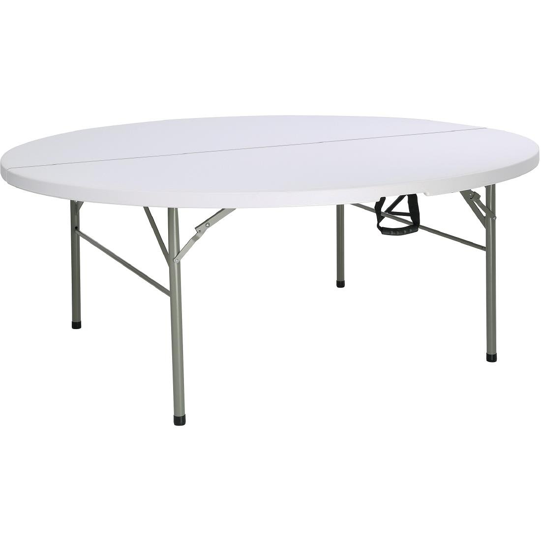 Bolero Round Centre Folding Table 6ft White HC270