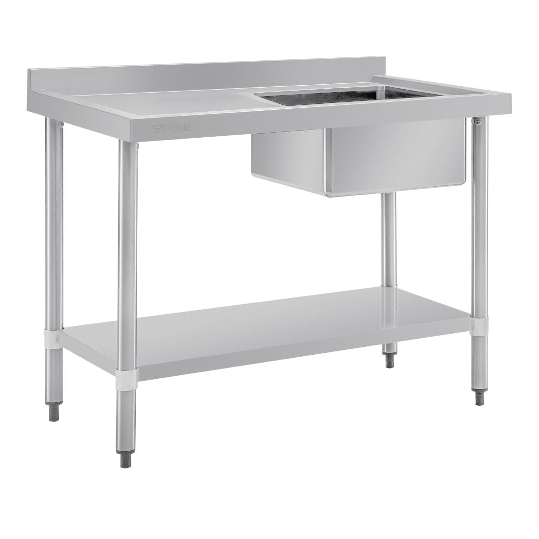 Vogue Single Bowl Sink L/H Drainer - 1000mm 90mm Drain HC901