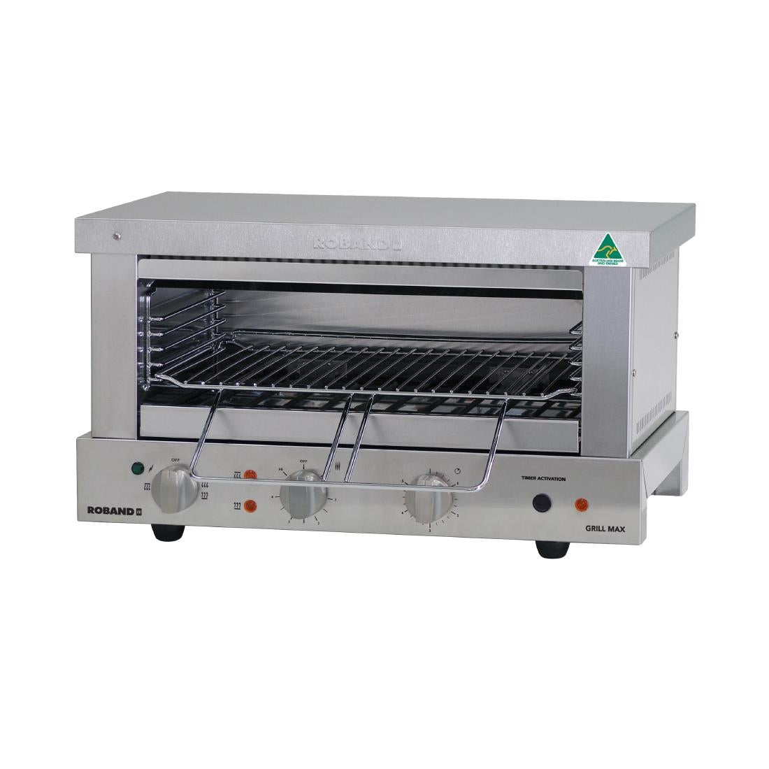 Roband Grill Max Wide-Mouth Stainless Steel Toaster GMW815E with 8 Slice Capacity HJ732