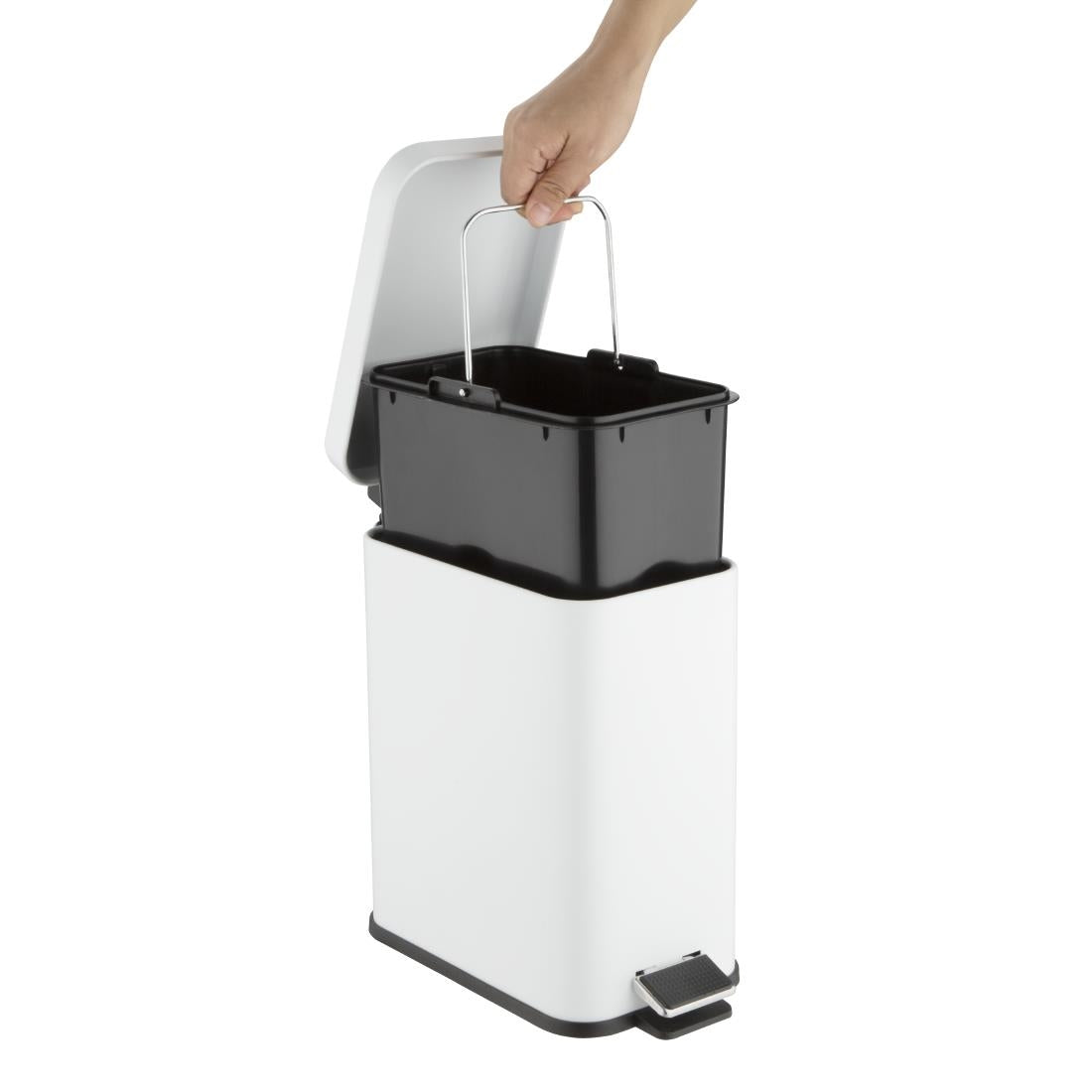 Jantex Slim Washroom Bin White 5Ltr HT475