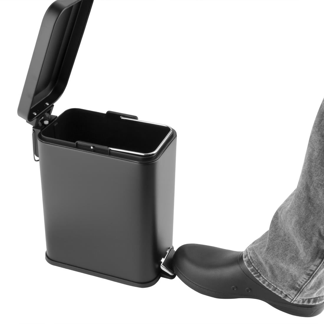 Jantex Slim Washroom Bin Black 5Ltr HT476