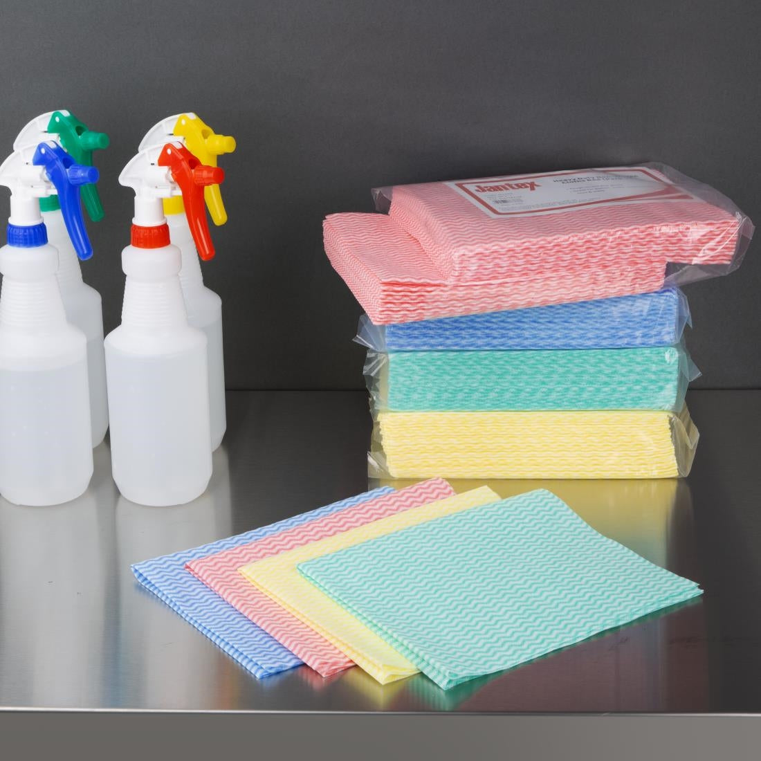 Jantex Heavy Duty Non-Woven Cloths Blue (Pack of 25) HT492