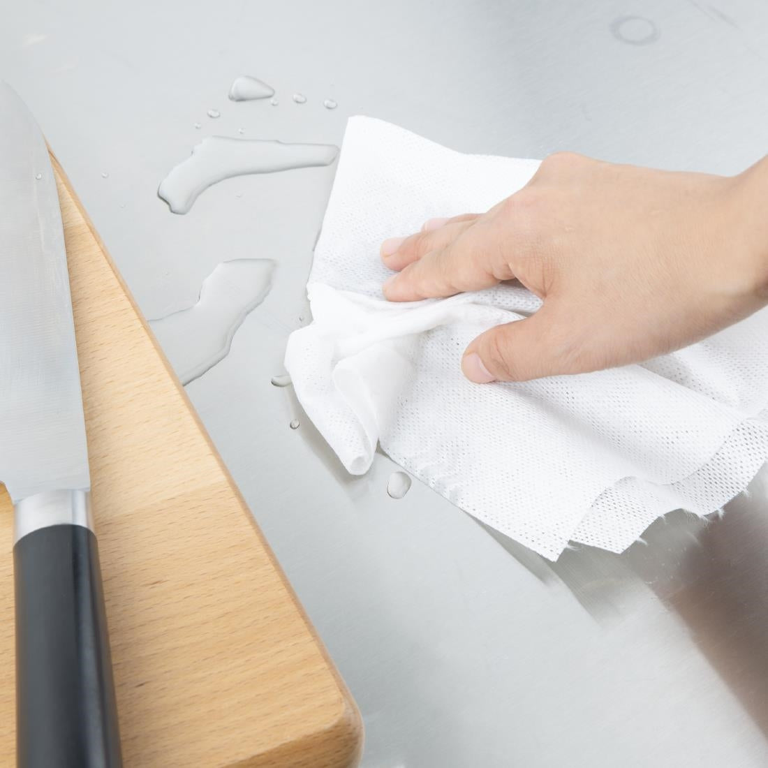 Jantex Green Compostable Cleaning Cloth White (Pack of 200) HT496