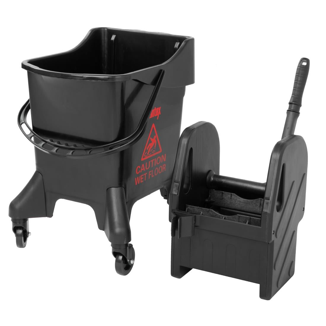 Jantex 21Ltr Tall Mop Bucket and Wringer - Red Print HW636