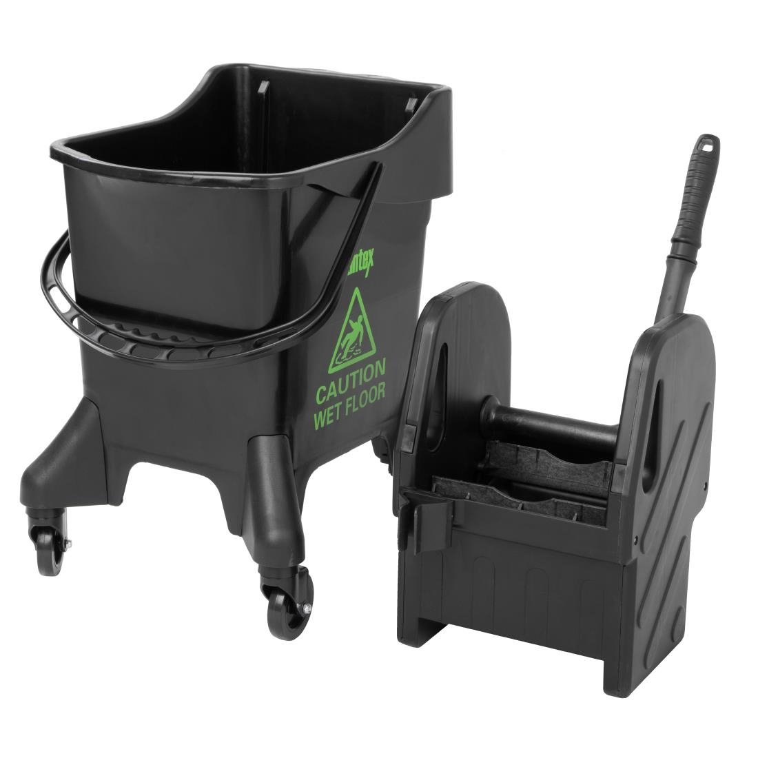 Jantex 21Ltr Tall Mop Bucket and Wringer - Green Print HW637