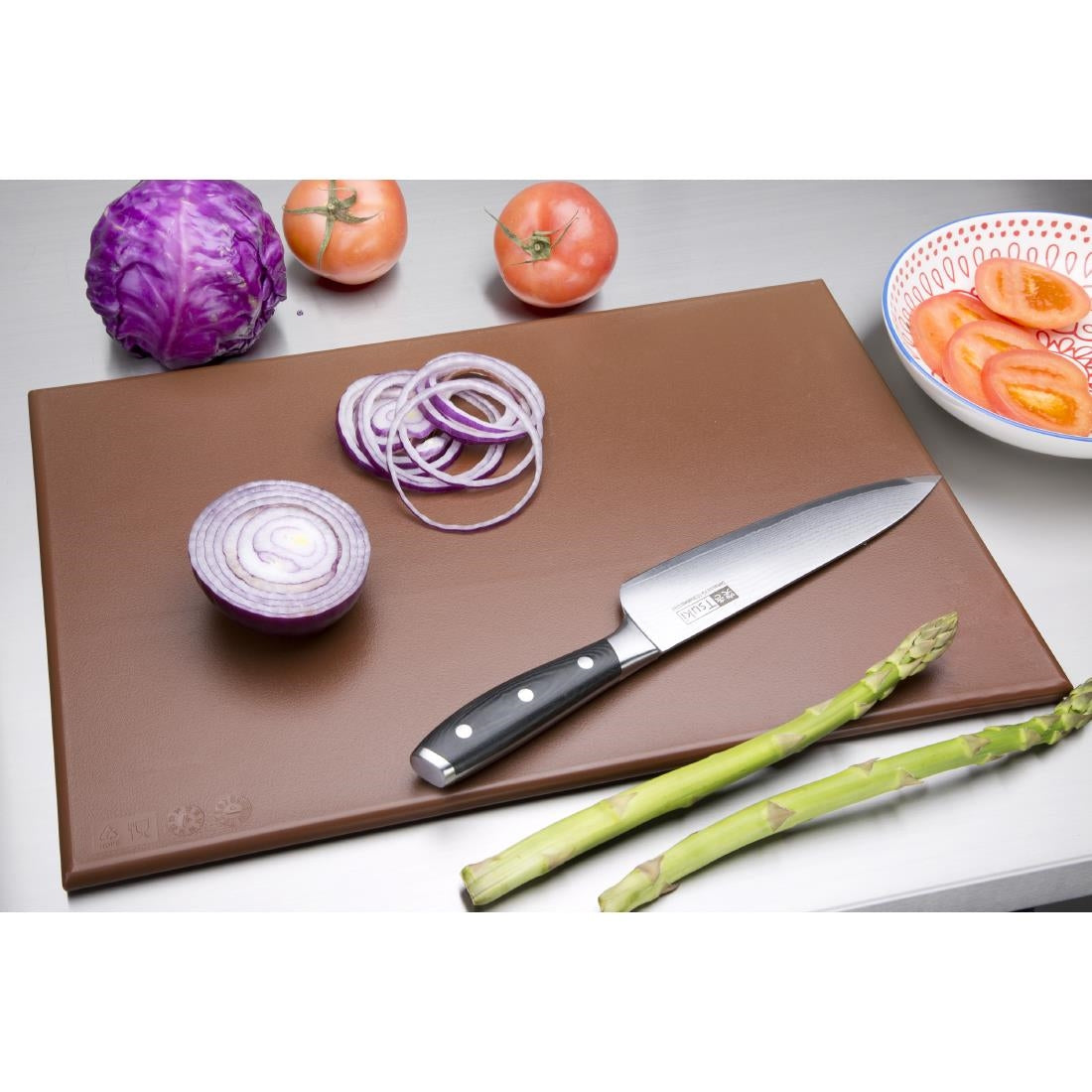 Hygiplas High Density Chopping Board Brown - 450x300x12mm J004