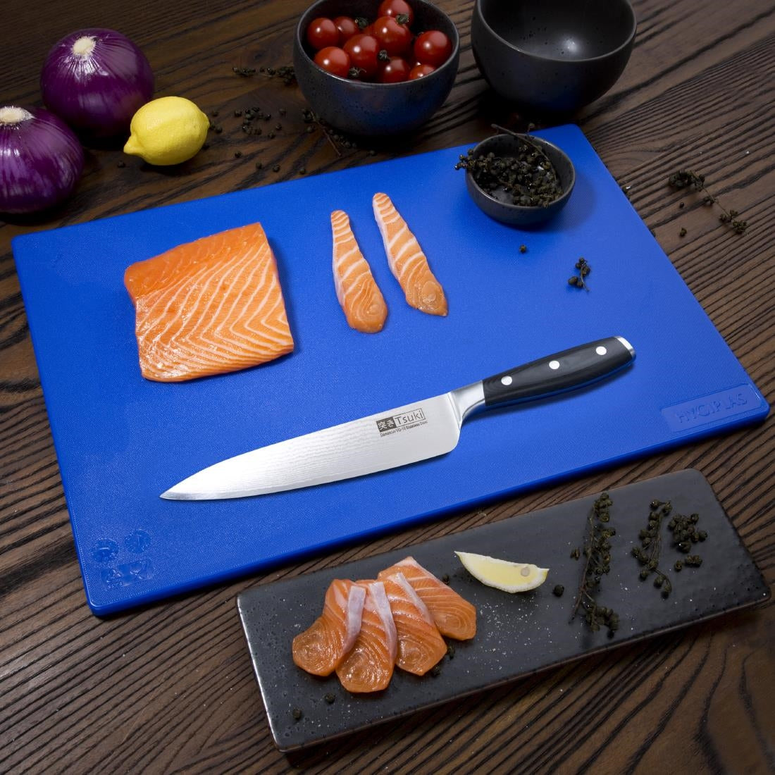 Hygiplas Low Density Chopping Board Blue - 450x300x10mm J257