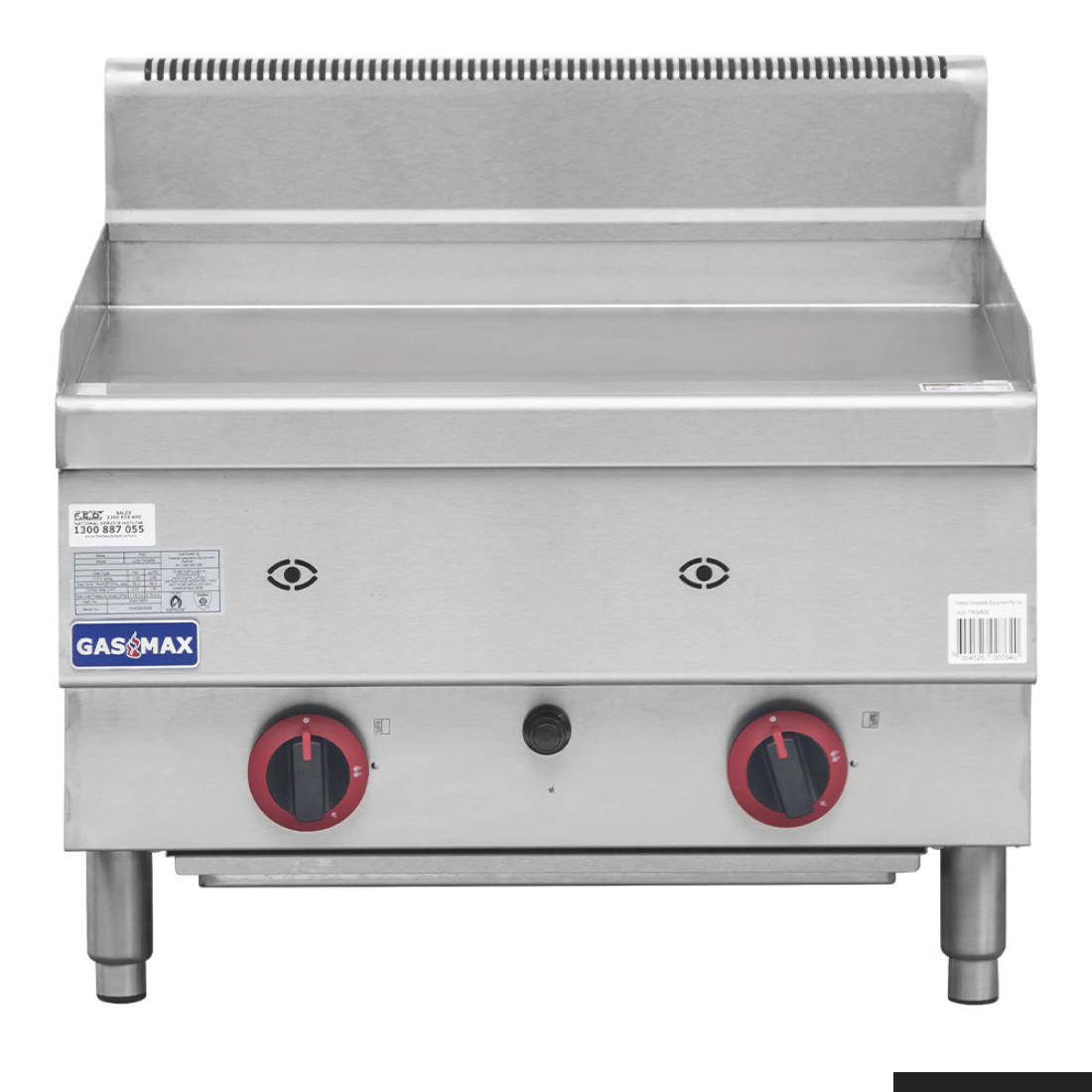Gasmax Benchtop 2 Bunner Griddle 600mm - JUS-TRG60ELPG