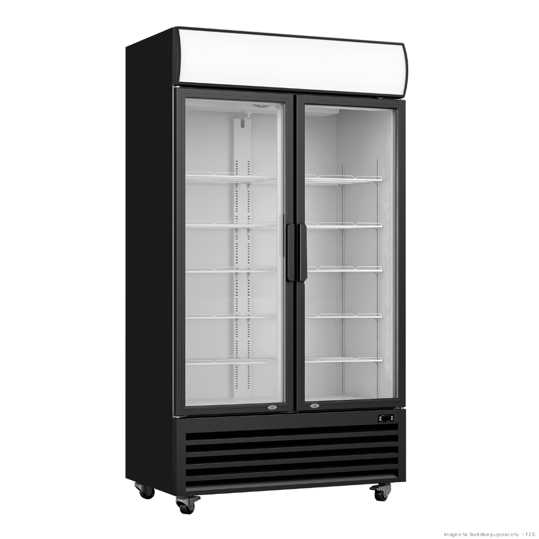 Thermaster Two Glass Door Colourbond Upright Drink Fridge - LG-730BP