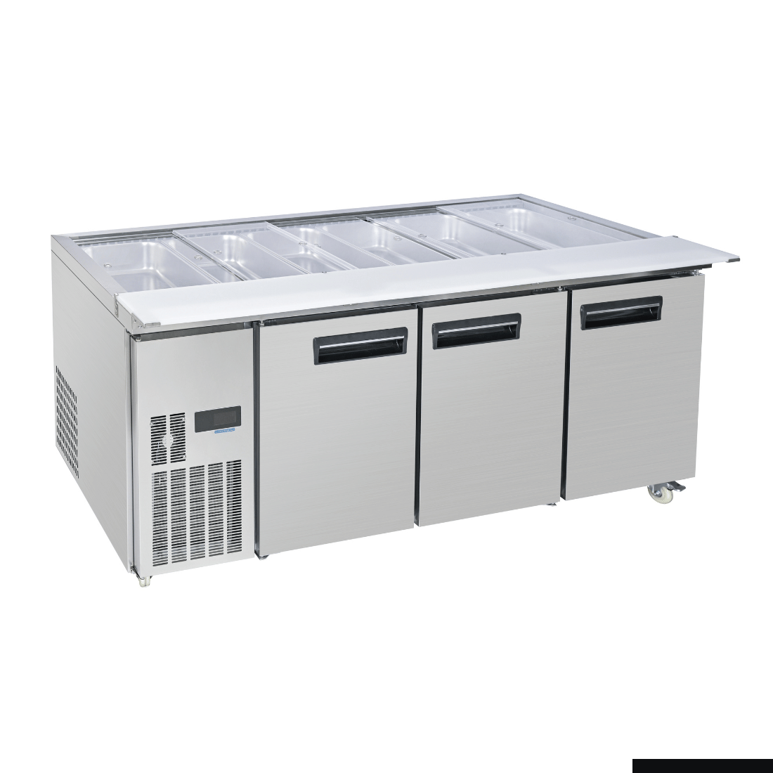 Thermaster Three Door Cold Bench Salad Station 6x1/1 GN Pans - PG210FA-XB