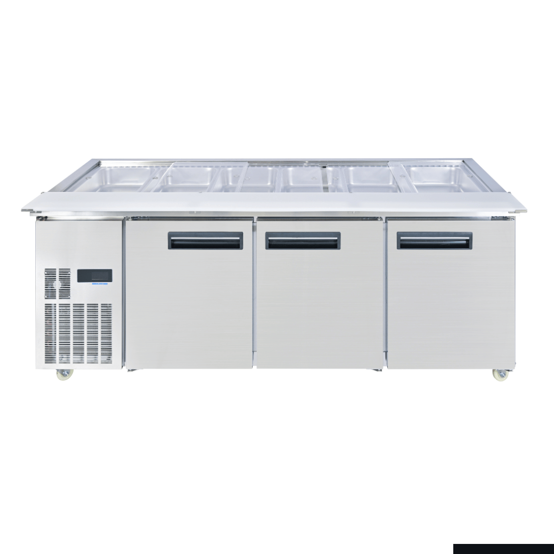 Thermaster Three Door Cold Bench Salad Station 6x1/1 GN Pans - PG210FA-XB