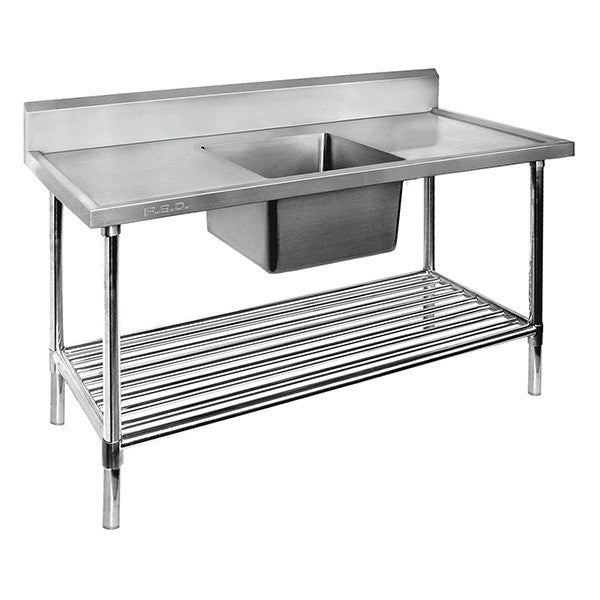 SSB6-1500C/A Single Centre Sink Bench & Pot Undershelf