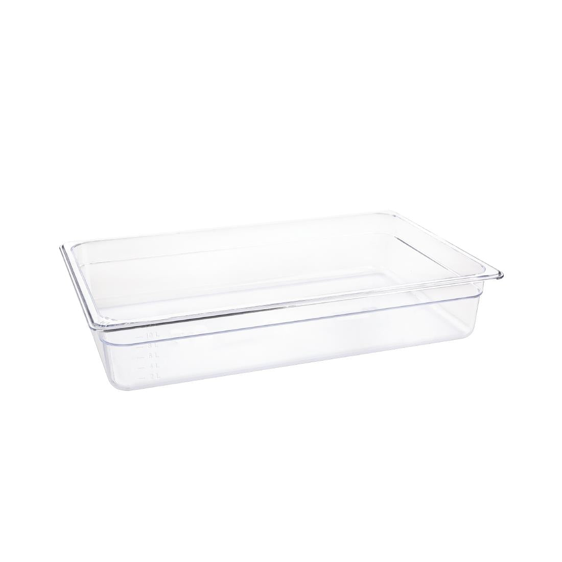 Vogue Clear Polycarbonate 1/1 Gastronorm Tray 100mm U225