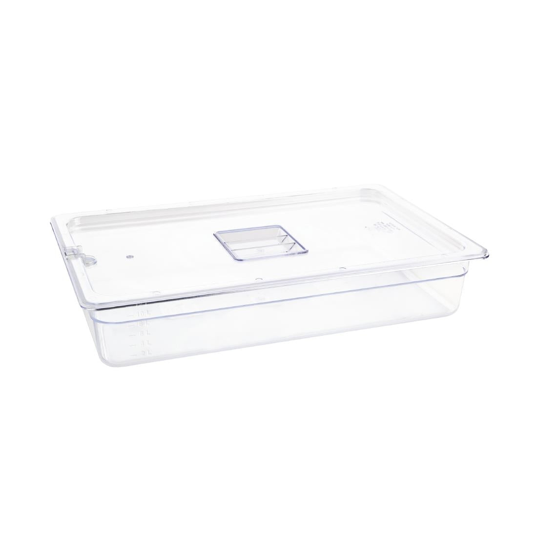 Vogue Clear Polycarbonate 1/1 Gastronorm Tray 100mm U225