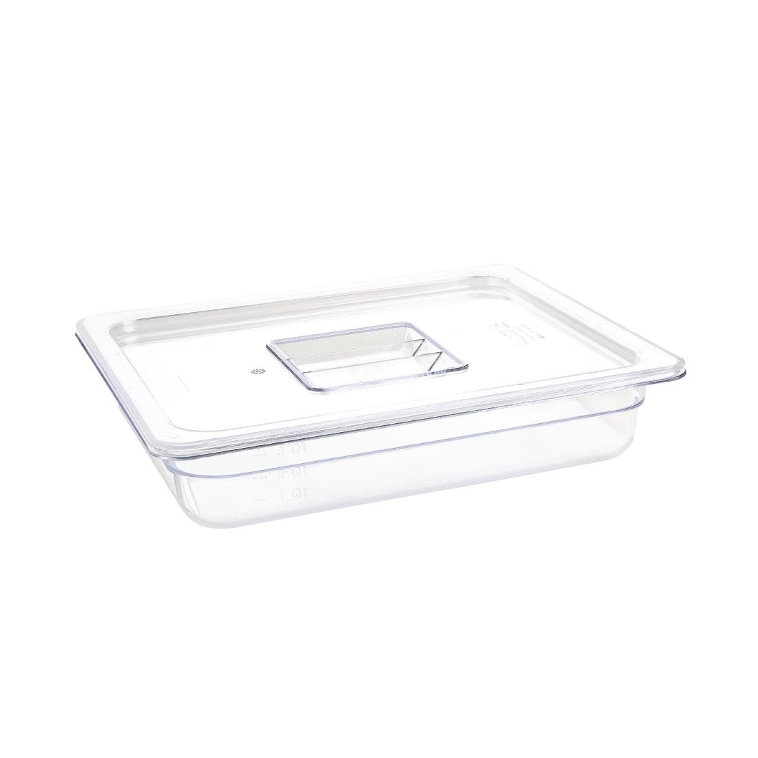 Vogue Clear Polycarbonate 1/2 Gastronorm Tray 65mm U228