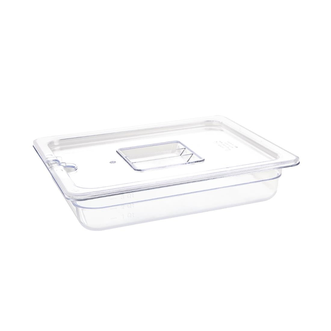 Vogue Clear Polycarbonate 1/2 Gastronorm Tray 65mm U228