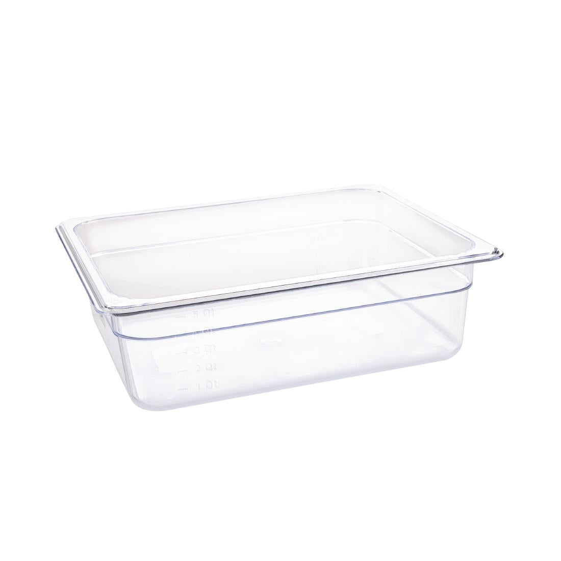 Vogue Clear Polycarbonate 1/2 Gastronorm Tray 100mm U229