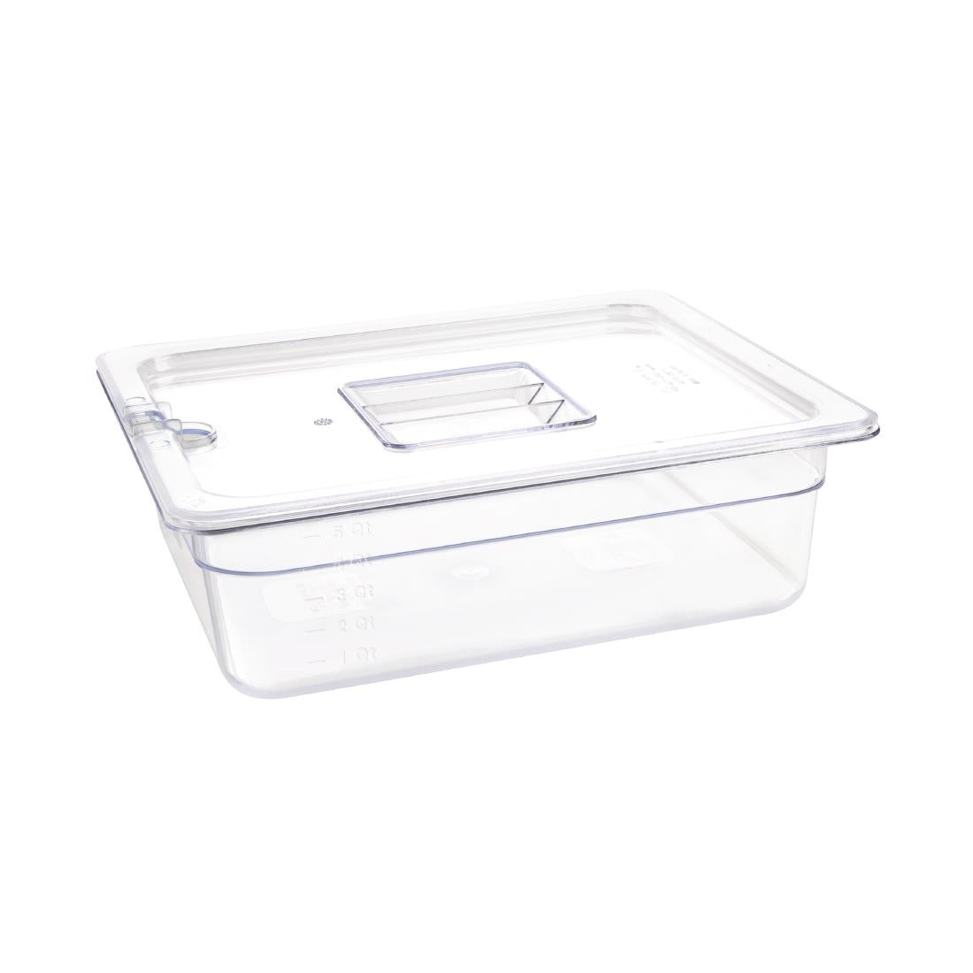 Vogue Clear Polycarbonate 1/2 Gastronorm Tray 100mm U229