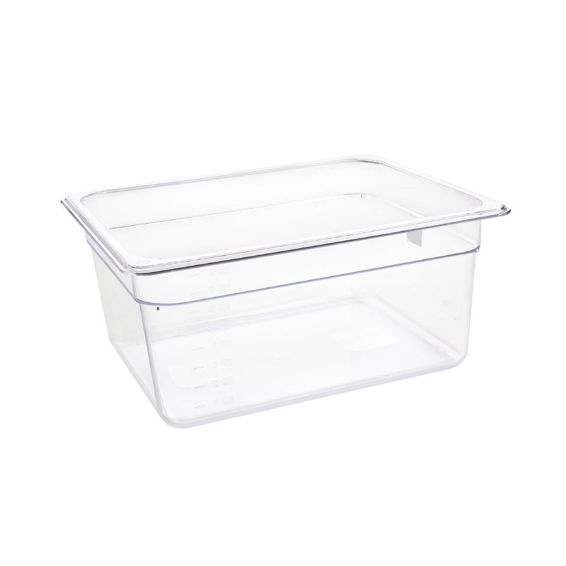 Vogue Clear Polycarbonate 1/2 Gastronorm Tray 150mm U230