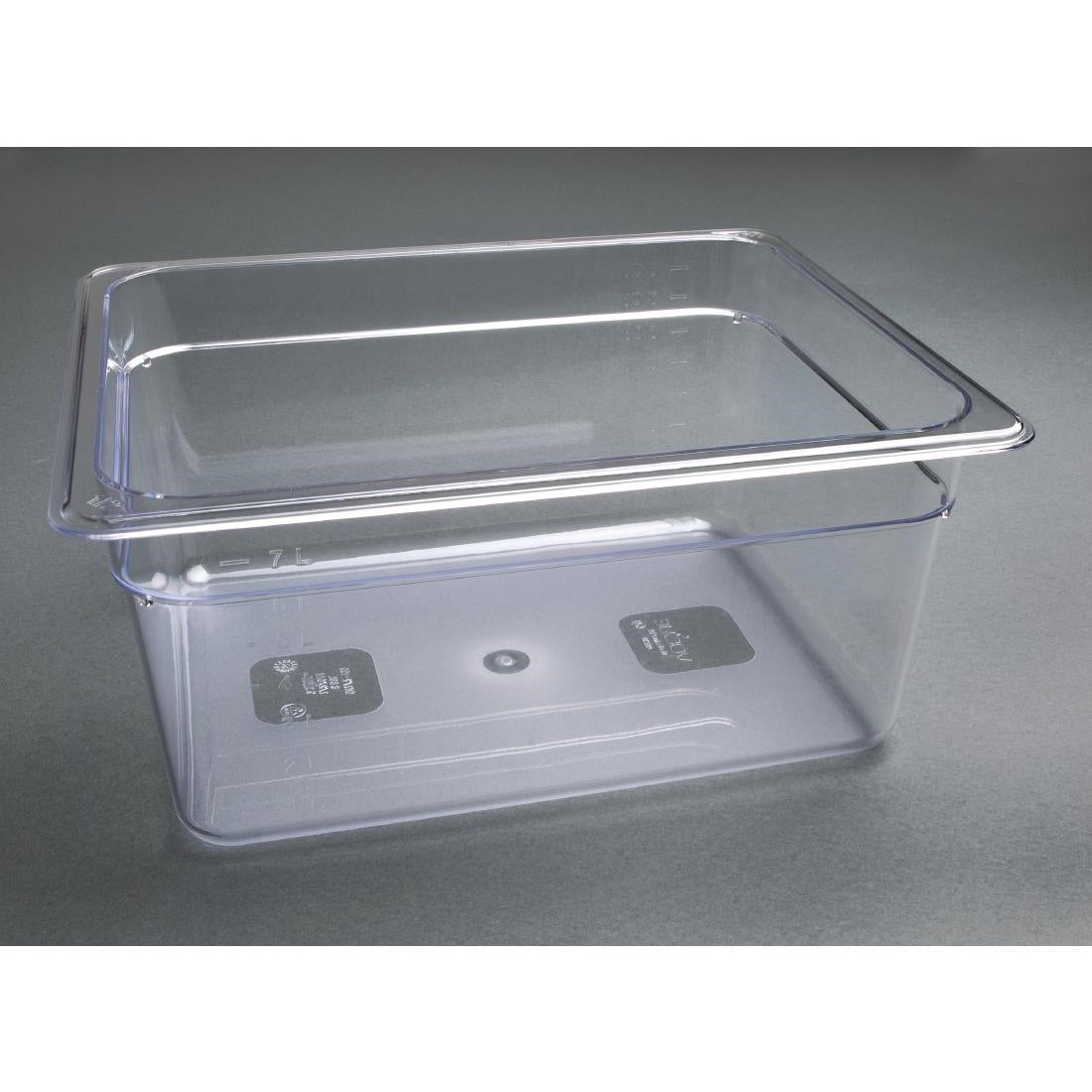 Vogue Clear Polycarbonate 1/2 Gastronorm Tray 150mm U230
