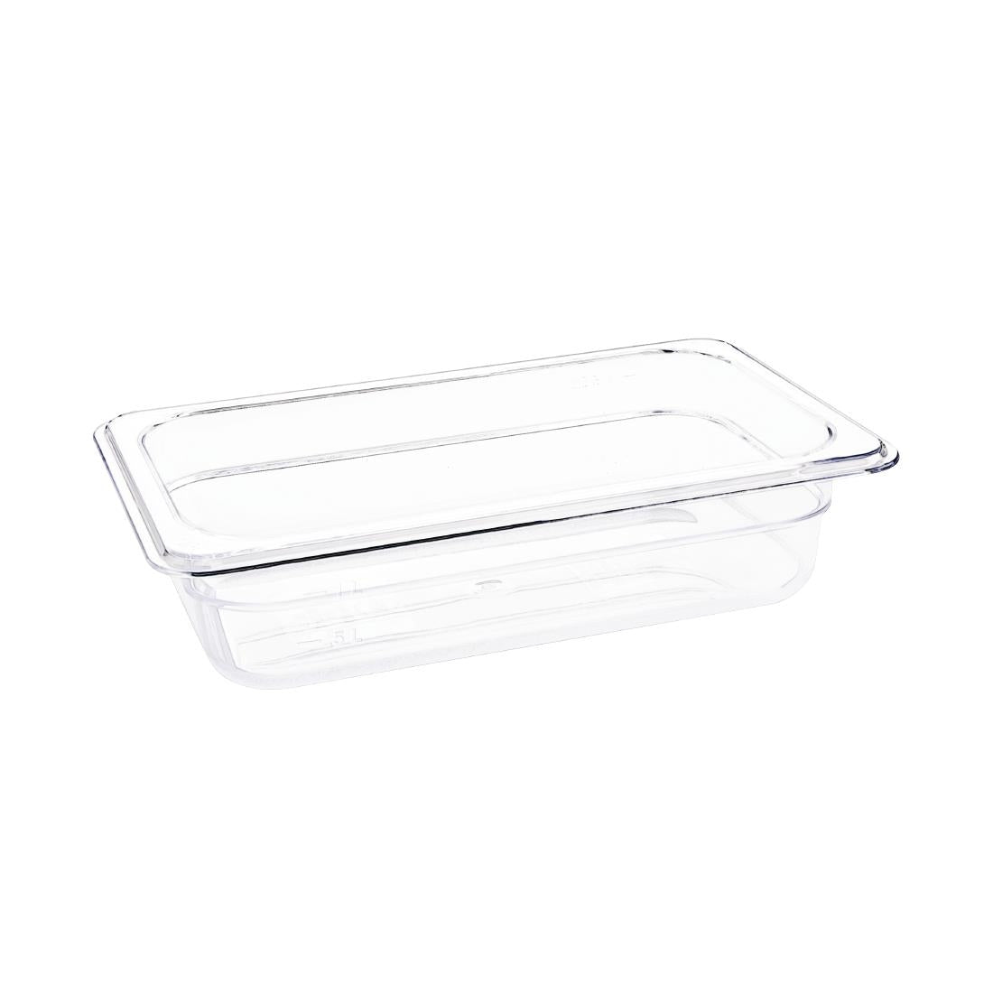 Vogue Clear Polycarbonate 1/4 Gastronorm Tray 65mm U236