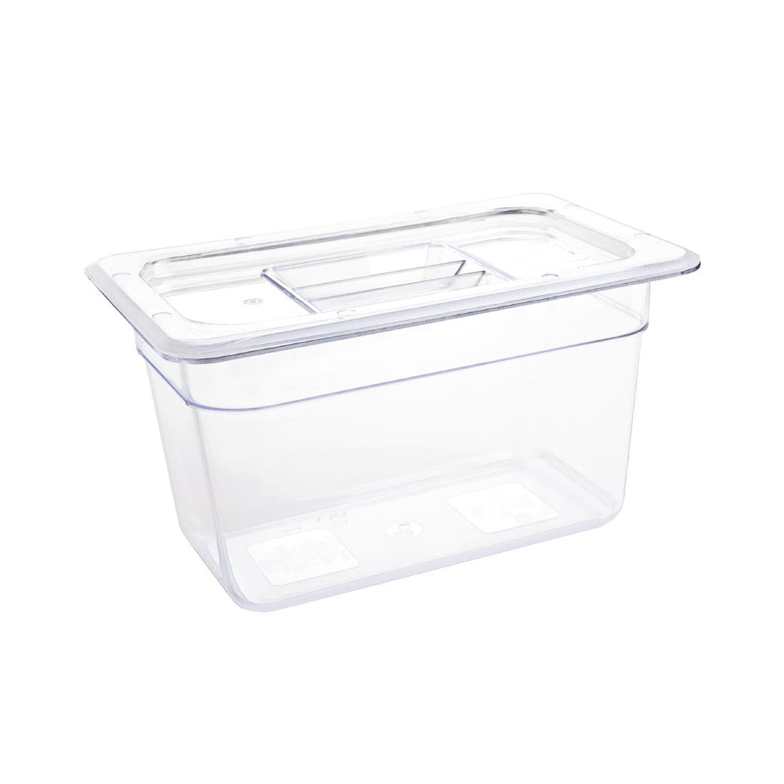 Vogue Clear Polycarbonate 1/4 Gastronorm Tray 150mm U238