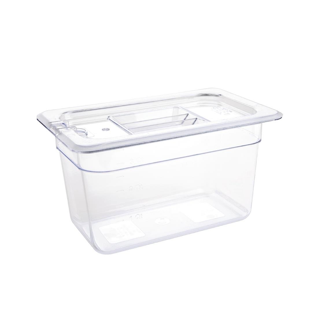 Vogue Clear Polycarbonate 1/4 Gastronorm Tray 150mm U238