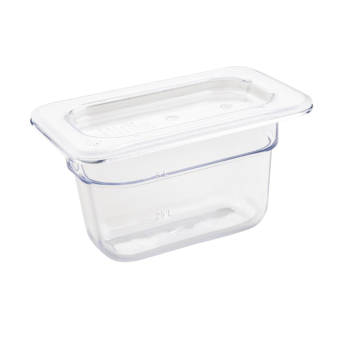 Vogue Clear Polycarbonate 1/9 Gastronorm Tray 100mm U243