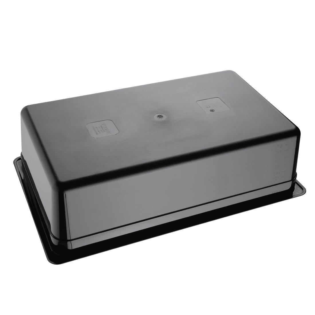 Vogue Black Polycarbonate 1/1 Gastronorm Tray 150mm U456
